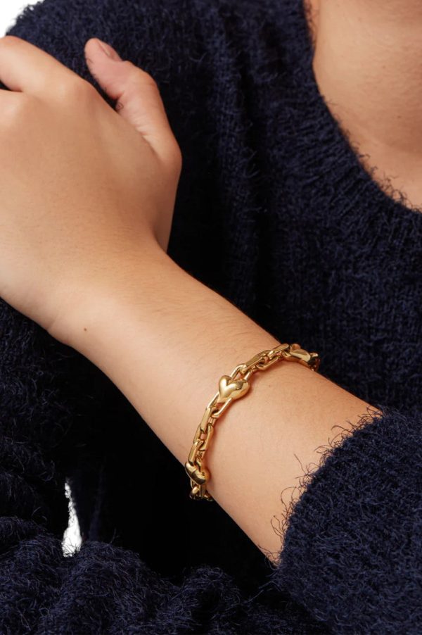 Art Heart Chain Bracelet - Gold Online