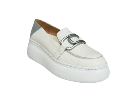 A2641 White Flatform Loafer Cheap