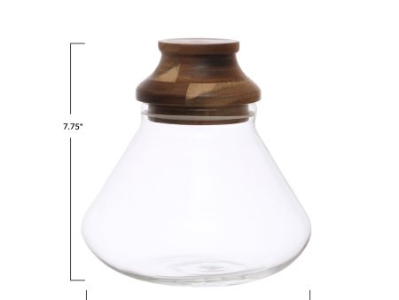 Quart Glass Jar w  Acacia Wood Lid Online