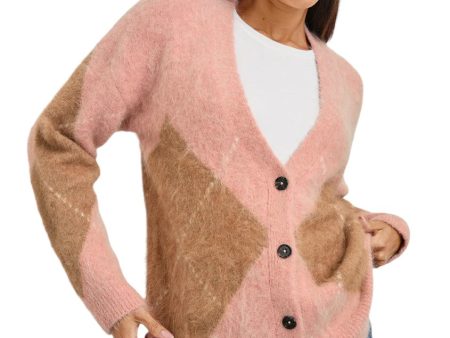 Runi Cardigan - Pastel Argyle Cheap