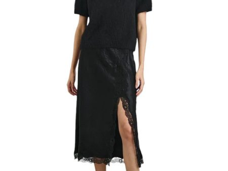 Rylan Skirt - Black Crinkle Sale