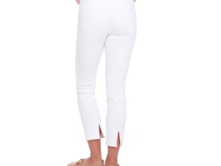 68108 White Back Slit Ankle Stretch Pant Supply