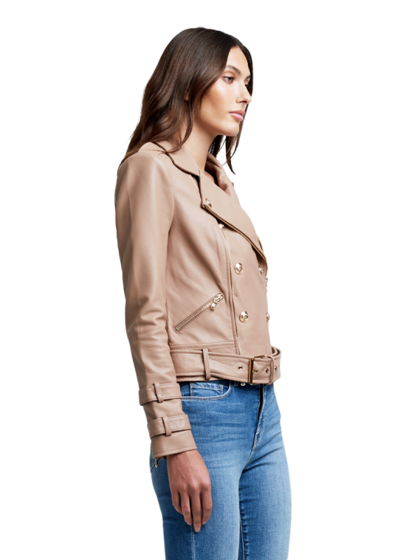 Billie Belted Leather Jacket - Chanterelle Supply