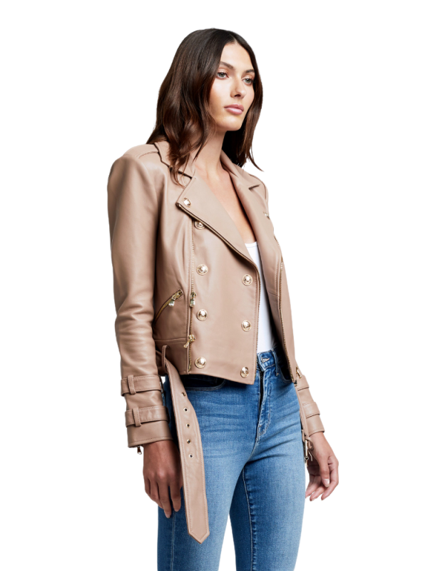 Billie Belted Leather Jacket - Chanterelle Supply