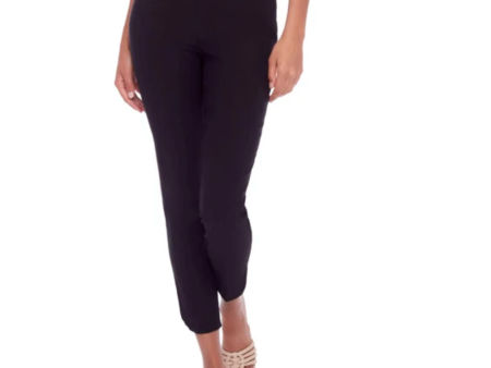 65027A Black Slim Ankle Stretch Capris Online Sale