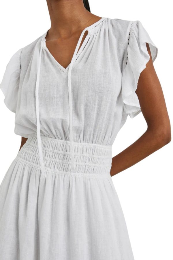 Iona Dress - White Lace Detail For Discount