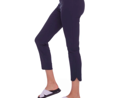 65027A Navy Slim Ankle Stretch Capris Online Hot Sale