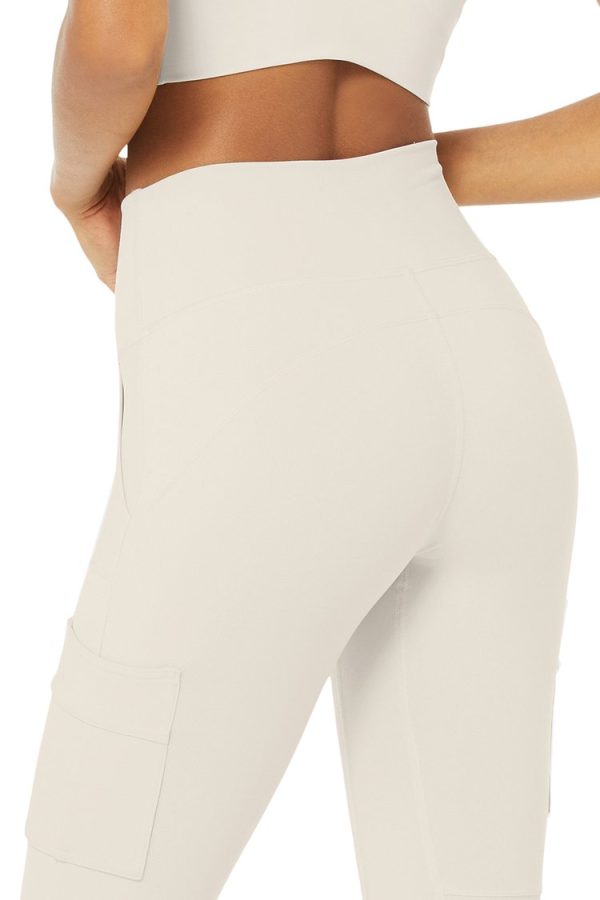 High-Waist Cargo Legging - Bone on Sale