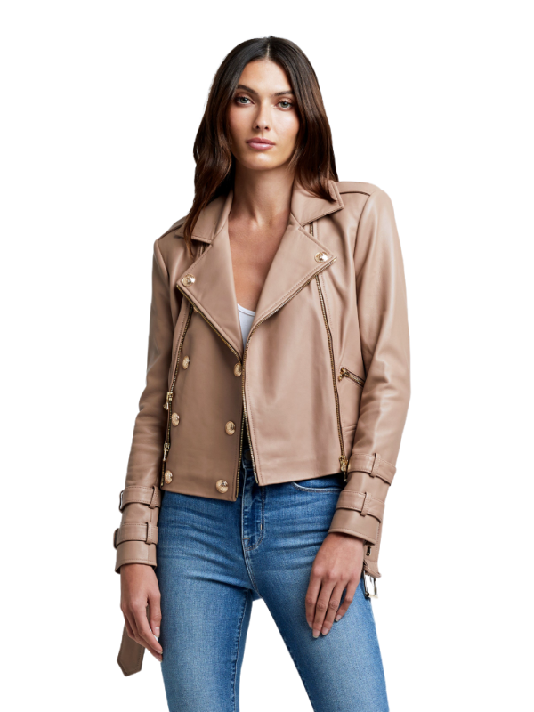 Billie Belted Leather Jacket - Chanterelle Supply