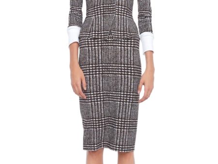 Straight Skirt - Chocolate Glenn Plaid Tweed Cheap